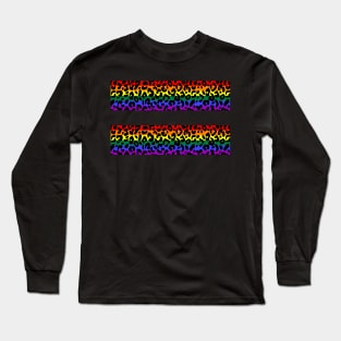 Equality LGBT Pride Awareness Leopard Print Long Sleeve T-Shirt